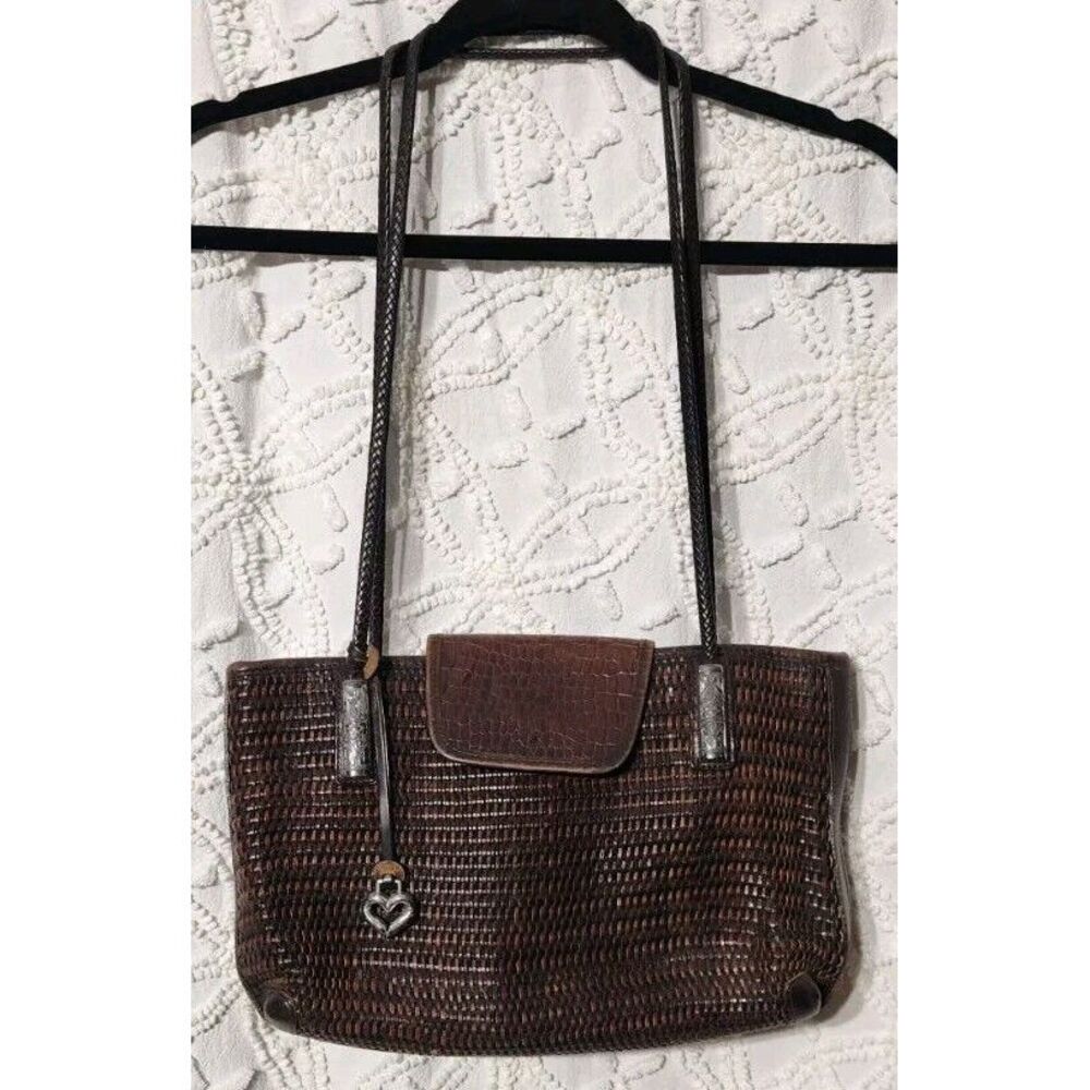 Brighton Brown Woven Shoulder Bag
